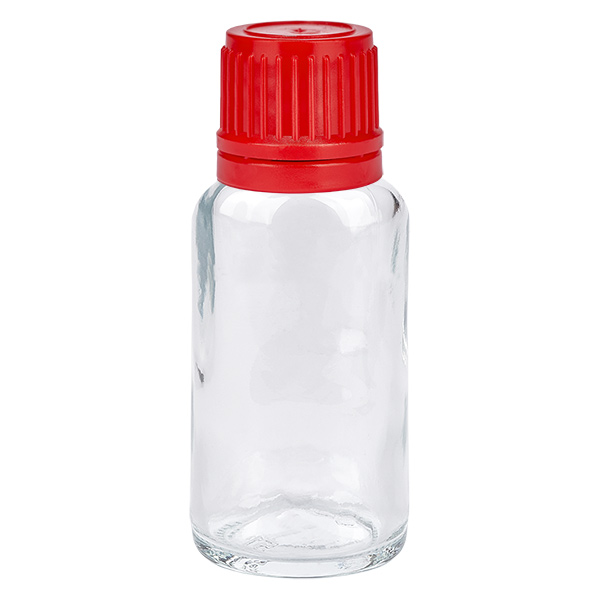 20ml pullo 11mm kierrekorkki punainen väärentämisen estävä korkki ClearLine UT18/20 20ml pullo 11mm kierrekorkki punainen väärentämisen estävä korkki ClearLine UT18/20