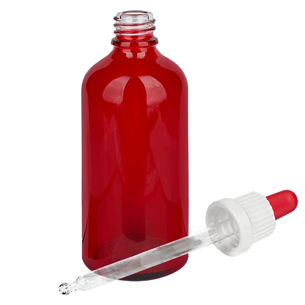 100ml pipettipullo valkoinen/punainen väärentämisen varalta suljettava RedLine UT18/100 100ml pipettipullo valkoinen/punainen väärentämisen varalta suljettava RedLine UT18/100