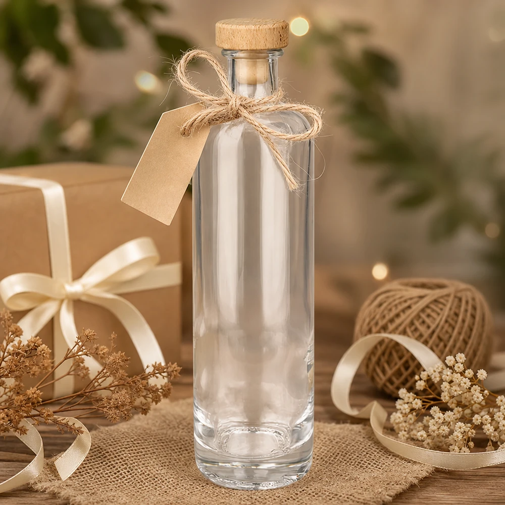 500ml Glasflasche "Ella" mit Holzgriff-Korken UNiTWIST 500ml Glasflasche "Ella" mit Holzgriff-Korken UNiTWIST