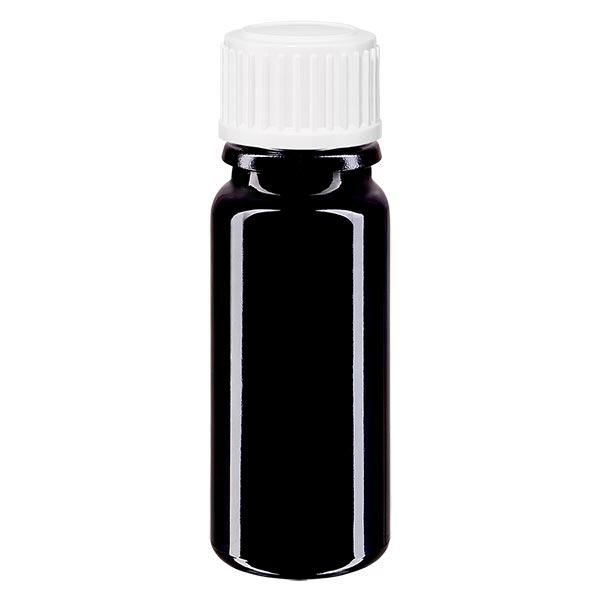 Apteekkipullo violetti 10ml ruuvikorkki valkoinen vak. Apteekkipullo violetti 10ml ruuvikorkki valkoinen vak.