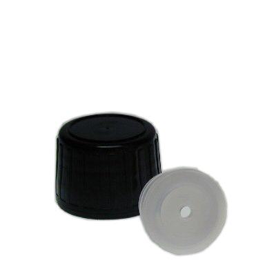 Ruuvikorkki musta Spri 28mm f PETMedFl, peukaloitavissa oleva sulkeminen Ruuvikorkki musta Spri 28mm f PETMedFl, peukaloitavissa oleva sulkeminen