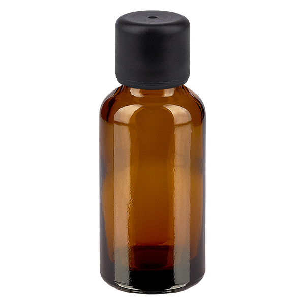 30ml pullo 6mm kierrekorkki musta Standard BrownLine UT18/30 Standard BrownLine UT18/30