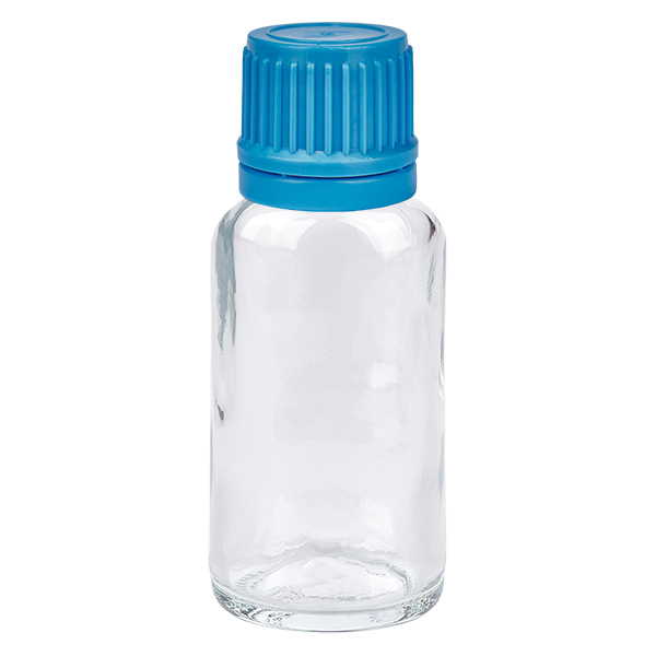 20ml pullo 11mm kierrekorkki sininen väärentämisen estävä korkki ClearLine UT18/20 20ml pullo 11mm kierrekorkki sininen väärentämisen estävä korkki ClearLine UT18/20