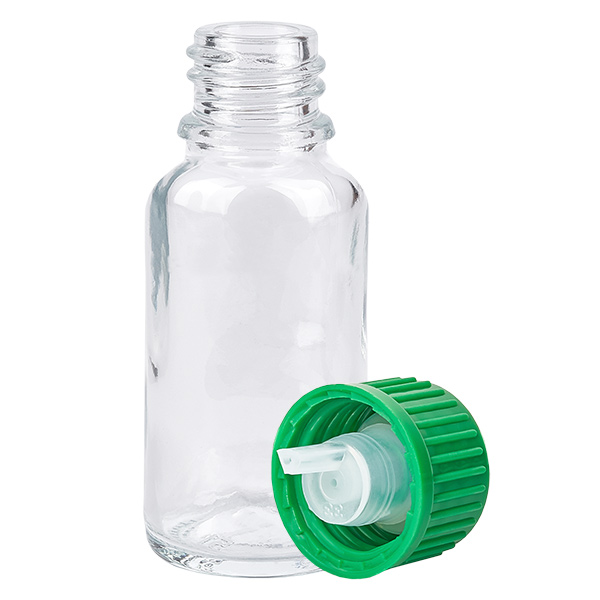 20ml tippapullo 0.8mm vihreä vakiokorkki ClearLine UT18/20 20ml tippapullo 0.8mm vihreä vakiokorkki ClearLine UT18/20