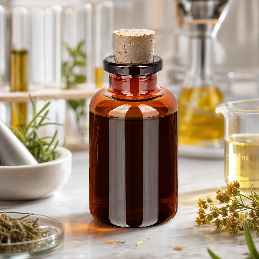 Handliche Braunglasflasche 20ml Korkenverschluss 11/14mm ideal für Aromatherapie