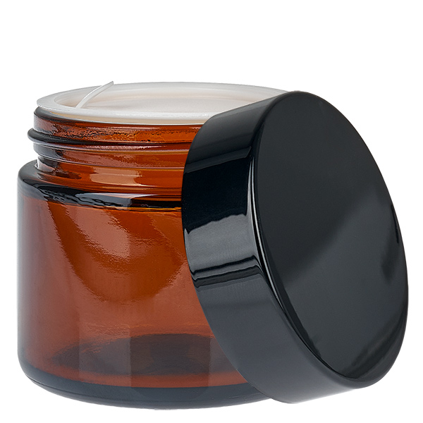 Lasipurkki 60ml ruskea, jossa UNiTWIST-insert-kansi.