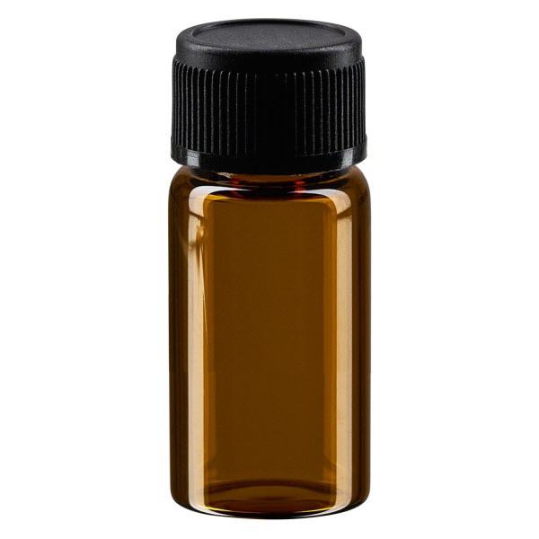 3ml minipullo ruskea muovikorkki musta UT13/3 UNiTWIST UT13/3 UNiTWIST.