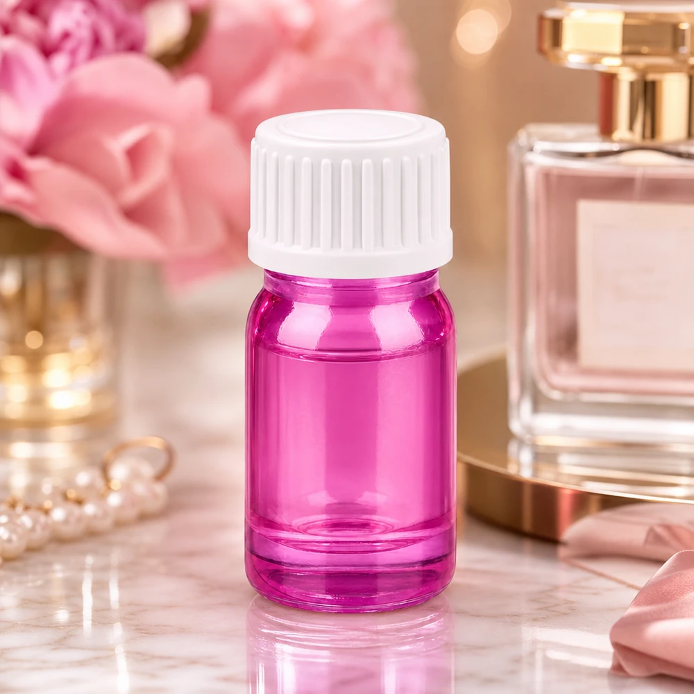 5ml tippapullo 0,9mm valkoinen vakio PurpleLine UT18/5 PurpleLine UT18/5 5ml tippapullo PurpleLine violetti läpinäkyvä STD-kierteellä UT18/5 aromaterapiaa varten.