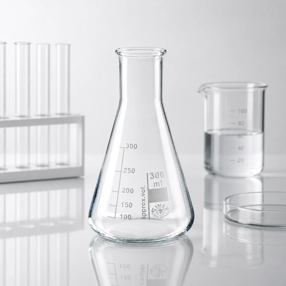 Erlenmeyer-pullo 300ml kapeakaulainen Erlenmeyer-pullo 300ml kapeakaulainen