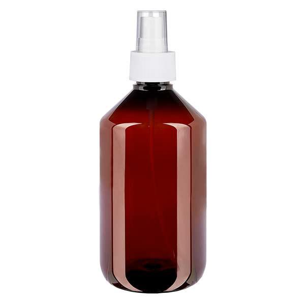 PET-pullo 500ml, jossa sumutin valkoinen PET-pullo 500ml, jossa sumutin valkoinen