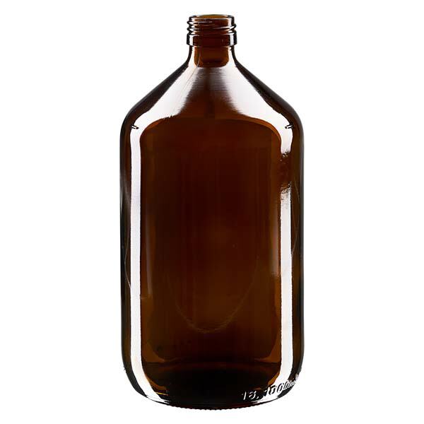 1000ml lääkepullo, ruskea, ilman korkkia PP28 ApoGlas 1000ml lääkepullo, ruskea, ilman korkkia PP28 ApoGlas