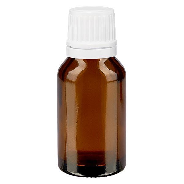 Apteekkipullo ruskea 30ml tippapullo korkki 1.2mm valkoinen peukaloinnin estävä suljin Apteekkipullo ruskea 30ml tippapullo korkki 1.2mm valkoinen peukaloinnin estävä suljin