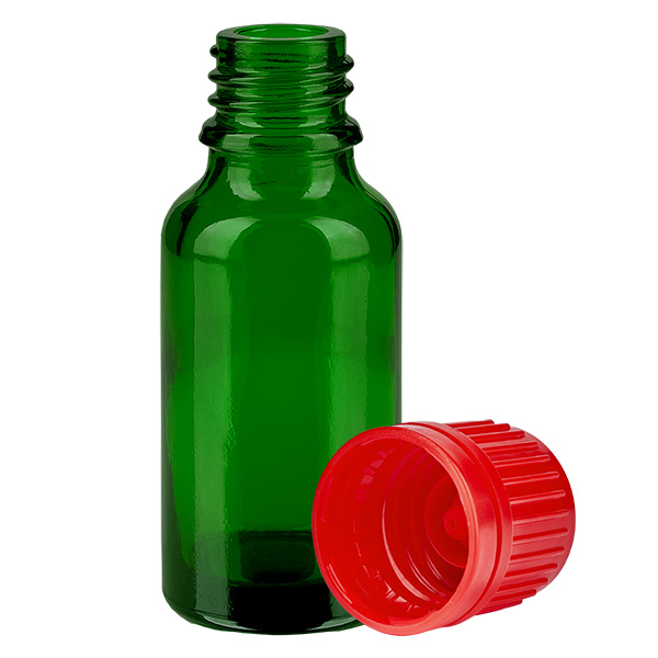 20ml pullo 11mm ruuvikorkki punainen peukaloinnin estävä korkki GreenLine UT18/20 20ml pullo 11mm ruuvikorkki punainen peukaloinnin estävä korkki GreenLine UT18/20