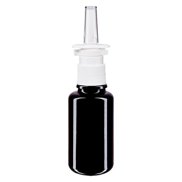 Apteekkipullo violetti 20ml nenäsumutin valkoinen standardi Apteekkipullo violetti 20ml nenäsumutin valkoinen standardi