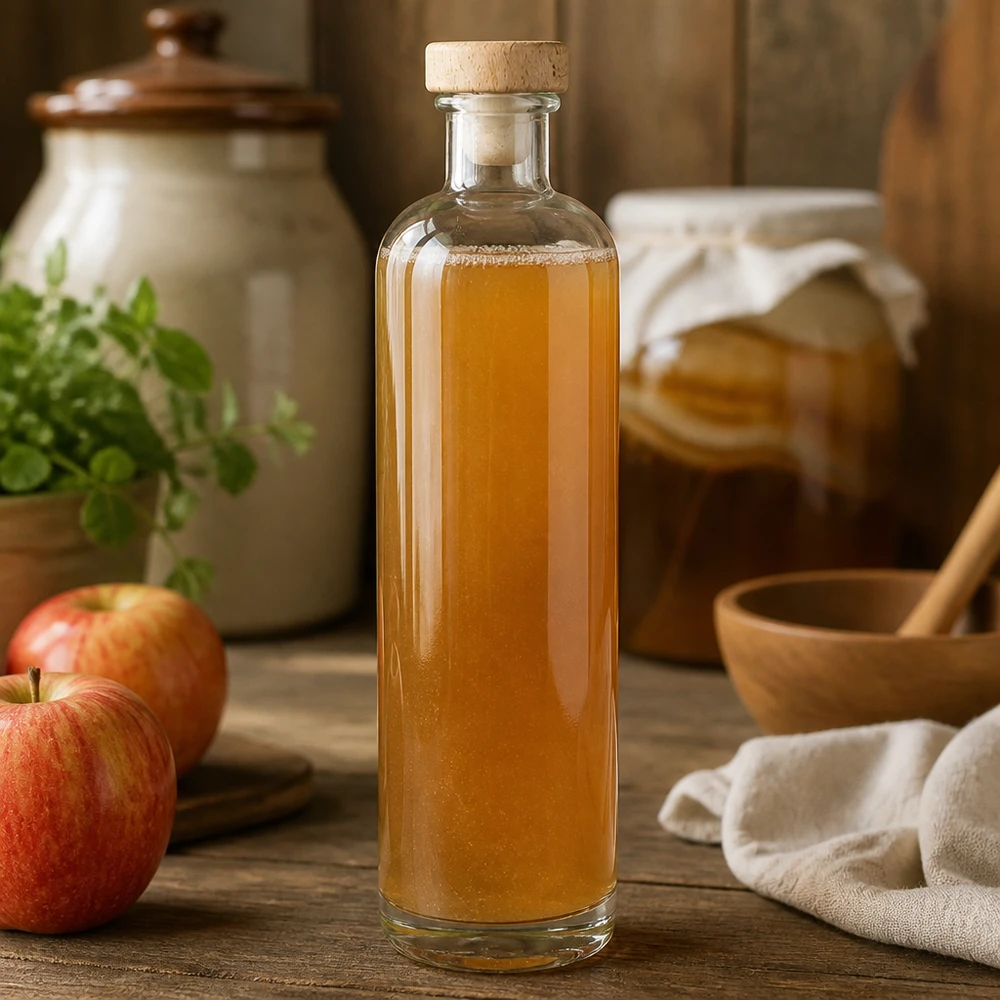 500ml Glasflasche "Ella" mit Holzgriff-Korken UNiTWIST