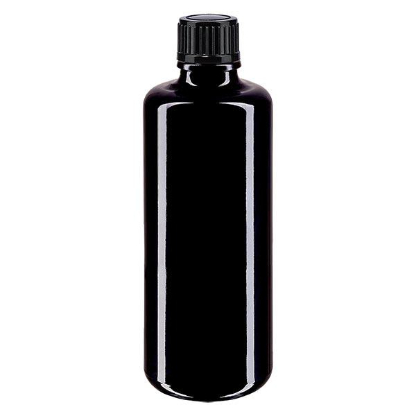 Apteekkipullo violetti 100ml tiputuskorkki 1mm musta vakio.
