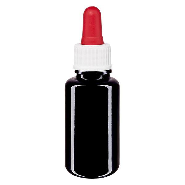 Apteekkipullo violetti 20ml pipetti valkoinen/punainen vak. Apteekkipullo violetti 20ml pipetti valkoinen/punainen vak.