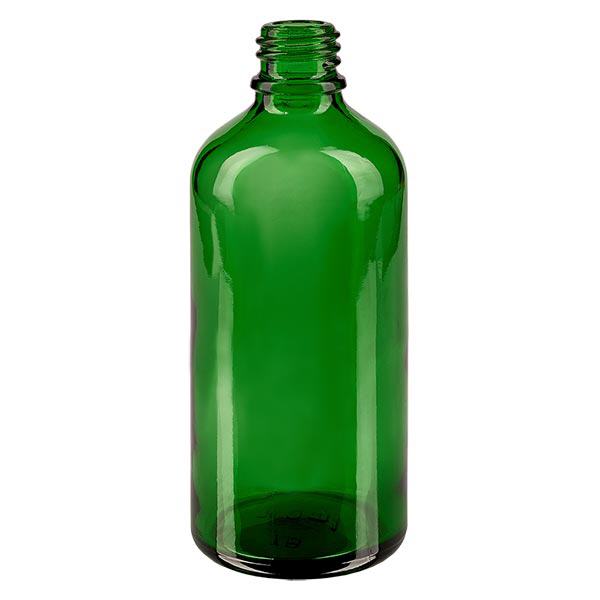 Tippapullo 100ml DIN 18 kaadinrengas vihreä lasia Tippapullo 100ml DIN 18 kaadinrengas vihreä lasia