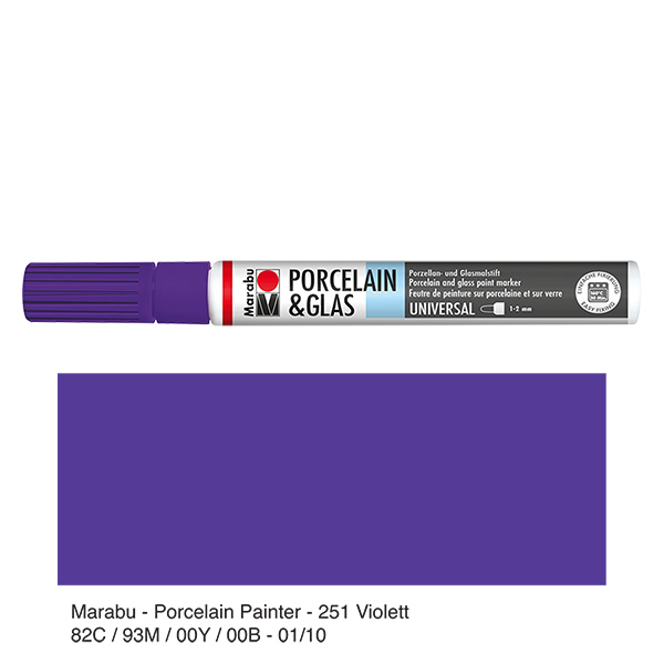 Violetti värikynä 1-2mm lasille/posliinille. Violetti värikynä 1-2mm lasille/posliinille.