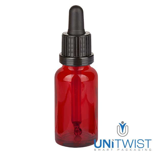 Apteekkipullo ruskea 30ml pipetti valkoinen/punainen vakio Apteekkipullo ruskea 30ml pipetti valkoinen/punainen vakio