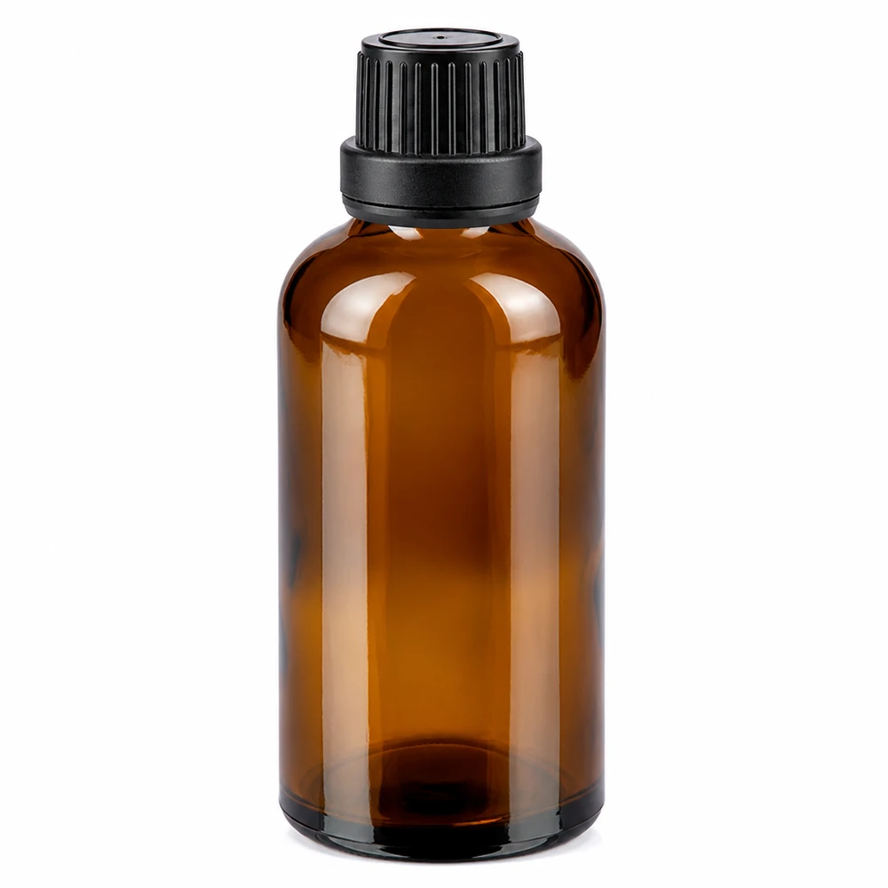 Apteekkipullo ruskea 50ml ruuvikorkki musta tiiviste sisus tamper evident sulkeminen 50 ml:n ruskea apteekkipullo, jossa on musta kierrekorkki, valmistettu korkealaatuisesta ruskeasta lasista