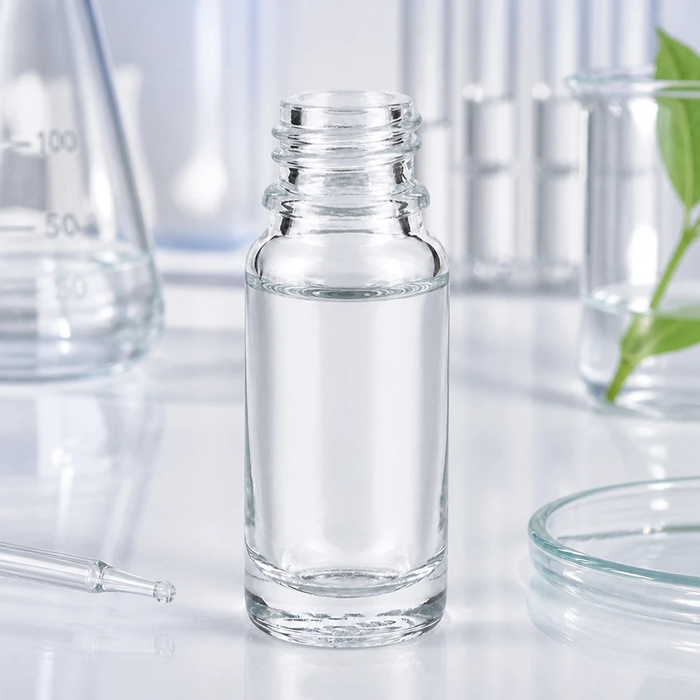 Kirkas lasipullo 10ml DIN 18 Läpinäkyvä 10ml ApoGlas-pullo, jossa on leveä aukko helppoa täyttämistä ja tyhjentämistä varten.