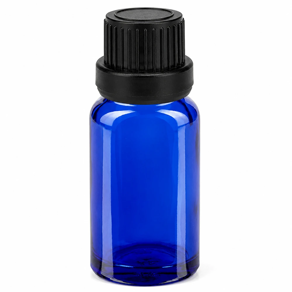 10ml pullo 11mm ruuvikorkki musta peukalointiturvallinen korkki BlueLine UT18/10