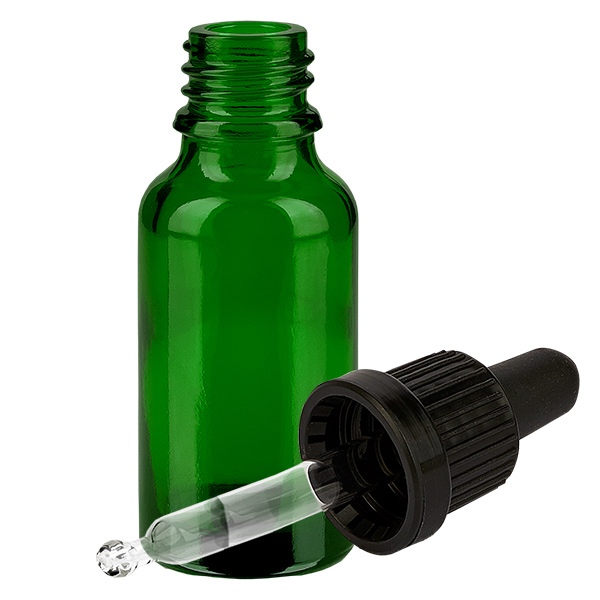 20 ml:n pipettipullo musta tamper-evident-suljin GreenLine UT18/20 20 ml:n pipettipullo musta tamper-evident-suljin GreenLine UT18/20