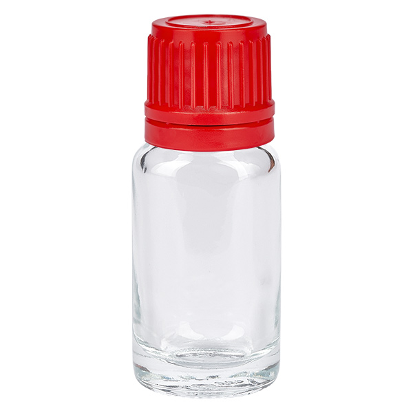 10ml pullo 11mm ruuvikorkki punainen väärentämistä estävä sulkeminen ClearLine UT18/10 10ml pullo 11mm ruuvikorkki punainen väärentämistä estävä sulkeminen ClearLine UT18/10