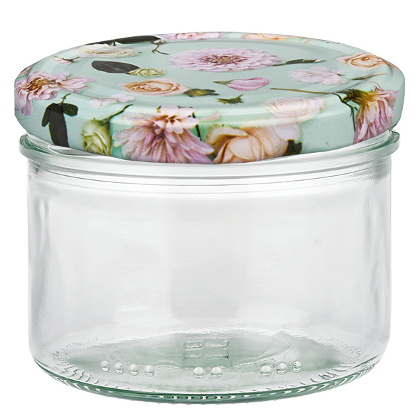 230ml sylinteripurkki + BasicSeal kansi kukka minttu