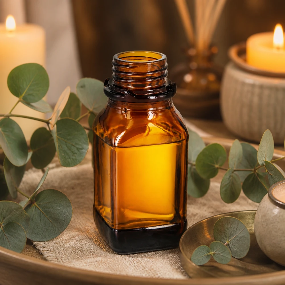 100 ml:n ruskealasi-pullo arvokkaille aineillesi