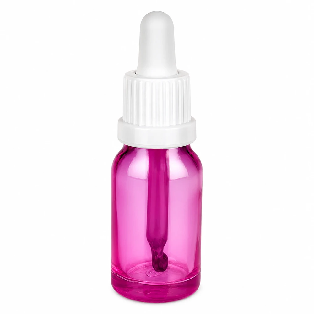 10ml pipettipullo valkoinen Originality ruuvikorkki PurpleLine UT18/10 PurpleLine UT18/10 10ml pipettipullo violettia lasia valkoisella korkilla OV PurpleLine UT18/10