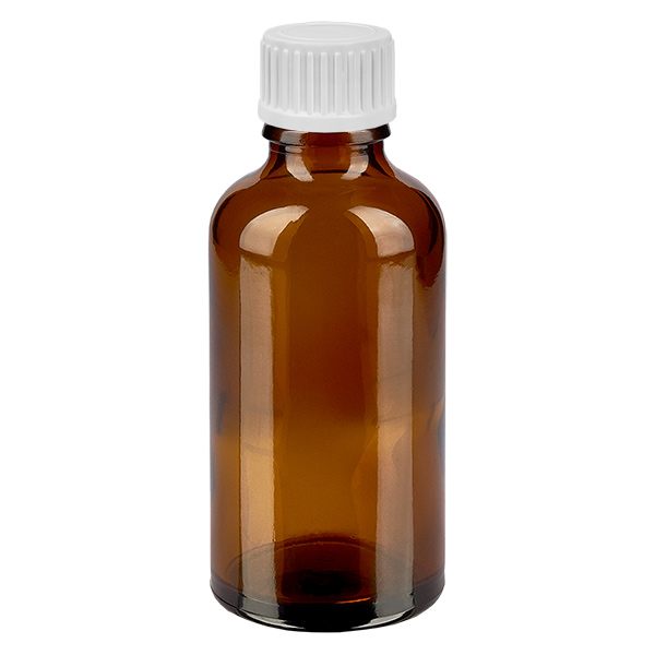 50ml pallopullo 3mm kaaderengas valkoinen vakiosuljin RuskeaL. UT18/50