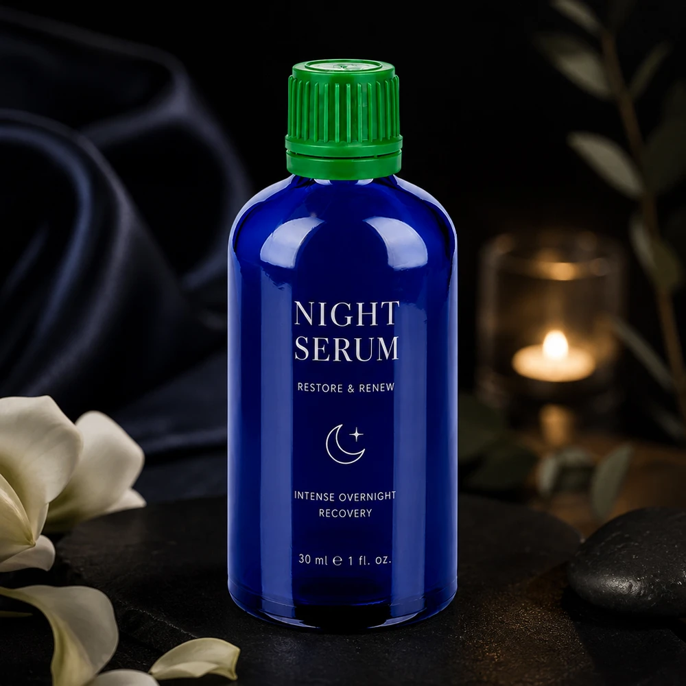 100ml pullo 11mm kierrekorkki vihreä väärentämisen estävä korkki BlueLine UT18/100 Läpinäkymätön sininen lasipullo 100ml suojaa herkkiä ainesosia UV-säteilyltä.