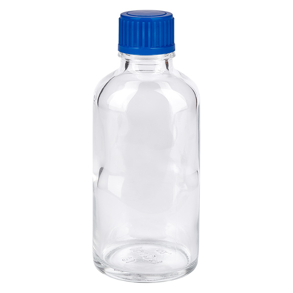 50ml pullo 11mm ruuvikorkki sininen Standard ClearLine UT18/50 50ml pullo 11mm ruuvikorkki sininen Standard ClearLine UT18/50