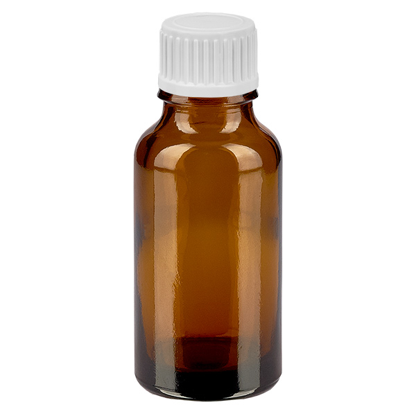 20ml tippapullo 0,9mm valkoinen vakiokorkki BrownLine UT18/20