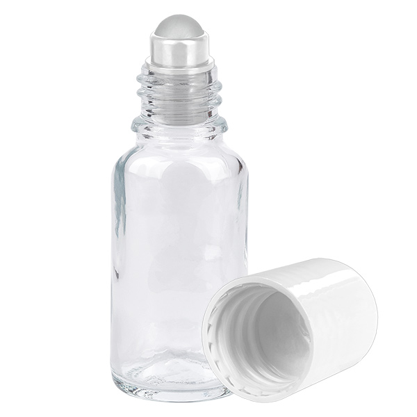 20ml roll-on-pullo valkoinen vakiokorkki ClearLine UT18/20 20ml roll-on-pullo valkoinen vakiokorkki ClearLine UT18/20