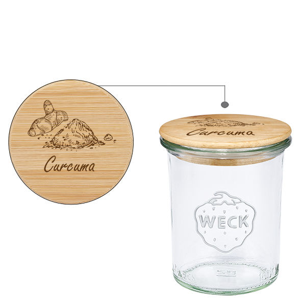 Puutarhakuvio "Curcuma" avec verre WECK 160ml
