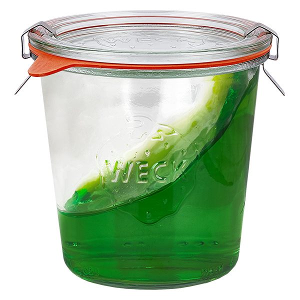 18 Weck-purkin 580 ml:n lasikannella varustettu 18:n Weck-purkin setti, 1 18 Weck-purkin 580 ml:n lasikannella varustettu 18:n Weck-purkin setti, 1
