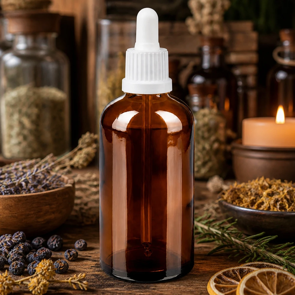 100ml pipettipullo UT18-kierteellä ihanteellinen apteekkeihin ja laboratorioihin.