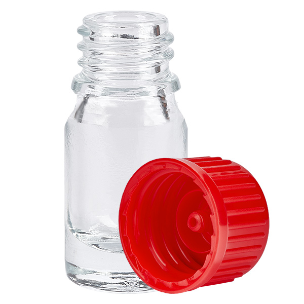 5ml pullo 11mm kierrekorkki punainen Standard ClearLine UT18/5 5ml pullo 11mm kierrekorkki punainen Standard ClearLine UT18/5