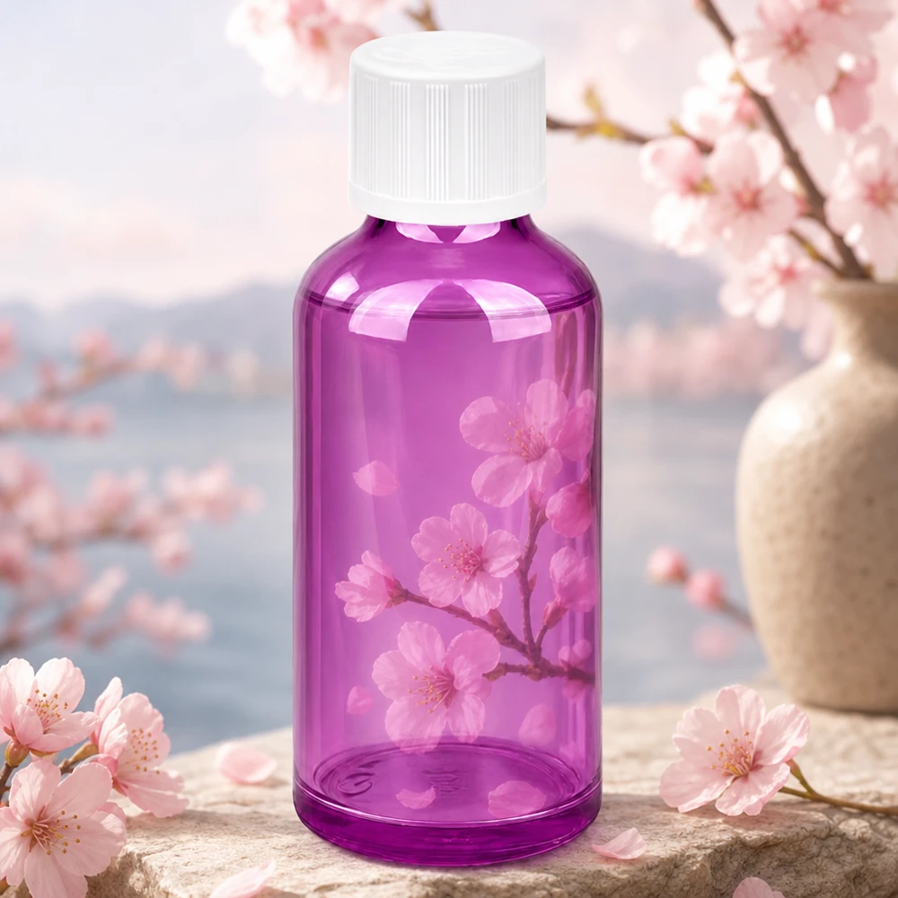 Pieni 50ml tippapullo violetilla läpinäkyvyydellä, jossa on 1.2mm:n aukko aromaterapiasovelluksiin.