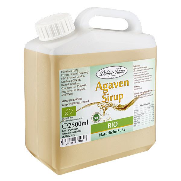 Agavesiirappi (siirappi) luomu 2500ml Doktor-Klaus Agavesiirappi (siirappi) luomu 2500ml Doktor-Klaus