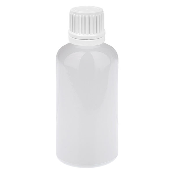 50 ml tiputuspullo, 0,7 mm, valkoinen, alkuperäiskorkki WhiteLine UT18/50 50 ml tiputuspullo, 0,7 mm, valkoinen, alkuperäiskorkki WhiteLine UT18/50