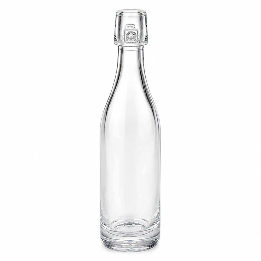 Elegante 50ml Glasflasche mit Bügelverschluss - transparent und vielseitig für Küche, Bar und Haushalt