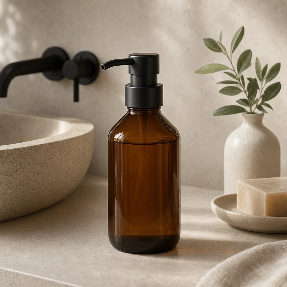 100ml lääkepullo ruskea, ilman korkkia PP28 ApoGlas Pieni 100ml meripihkanvärinen lasipullo ilman korkkia ihanteellinen homeopaattisille lääkkeille PP28 kierre