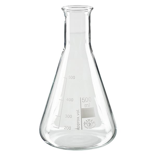 Erlenmeyer-pullo 500ml kapeakaulainen pullo