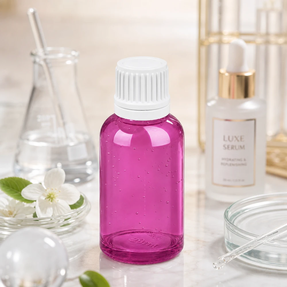 30ml tippapullo 0,7mm valkoinen Originality-kierrekorkki PurpleLine UT18/30 PurpleLine UT18/30 Pieni 30ml tippapullo, violetti, valkoinen kierrekorkki tarkkaa annostelua varten.