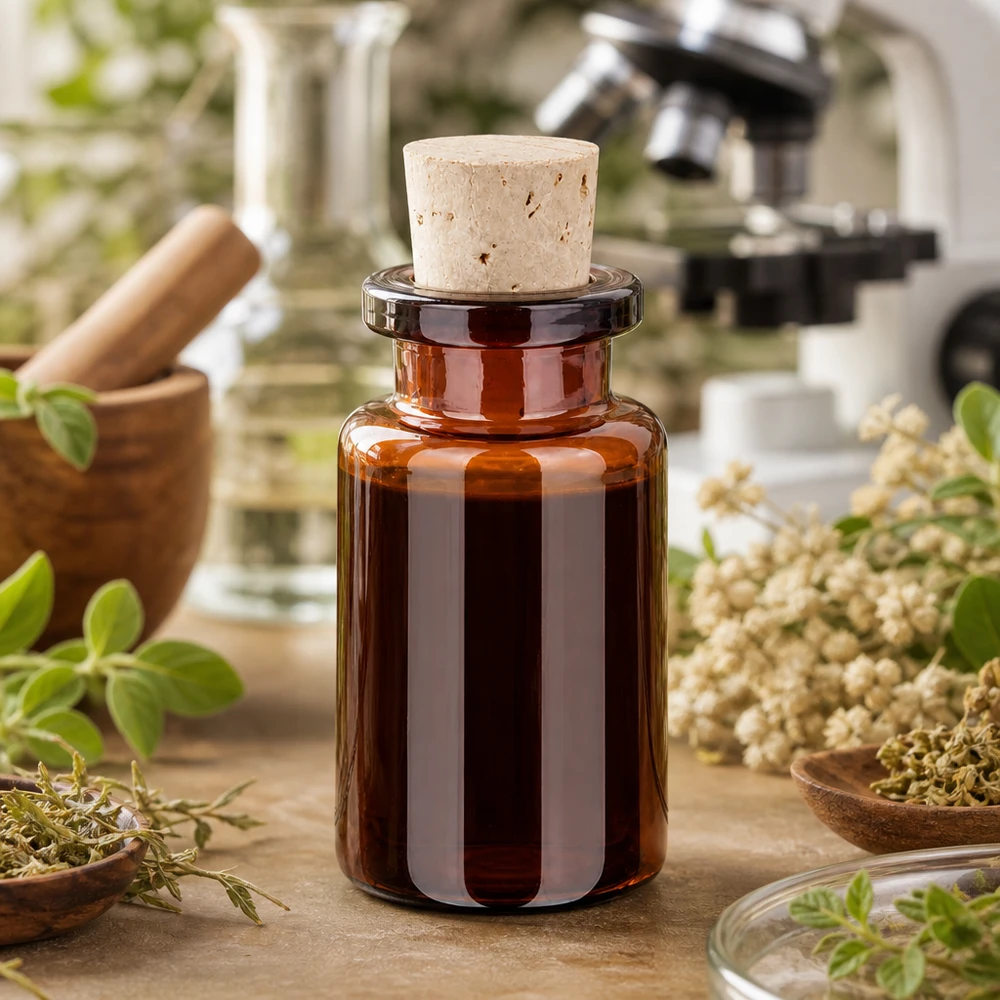 Meripihkanvärinen lasipullo 10ml, korkki 11/14mm. Kompakte Braunglasflasche 10ml bernsteinfarbig mit Naturkorken für homöopathische Zubereitungen