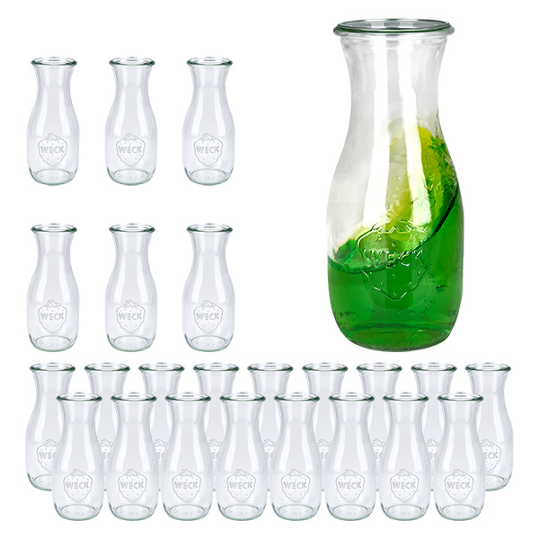 24 Weck-purkin sarja 530ml mehupulloja